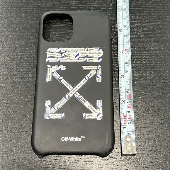 OFF-WHITE Baggage Tape Arrows iPhone 11Pro Phone Case in Black - Picture 3 of 7